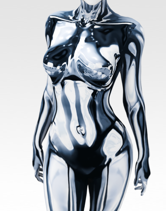 Chrome Surfer Woman